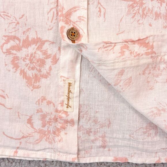 Linen Floral Men’s XL WEATHERPROOF Vintage Dusted Clay Button Down Shirt - Picture 11 of 16